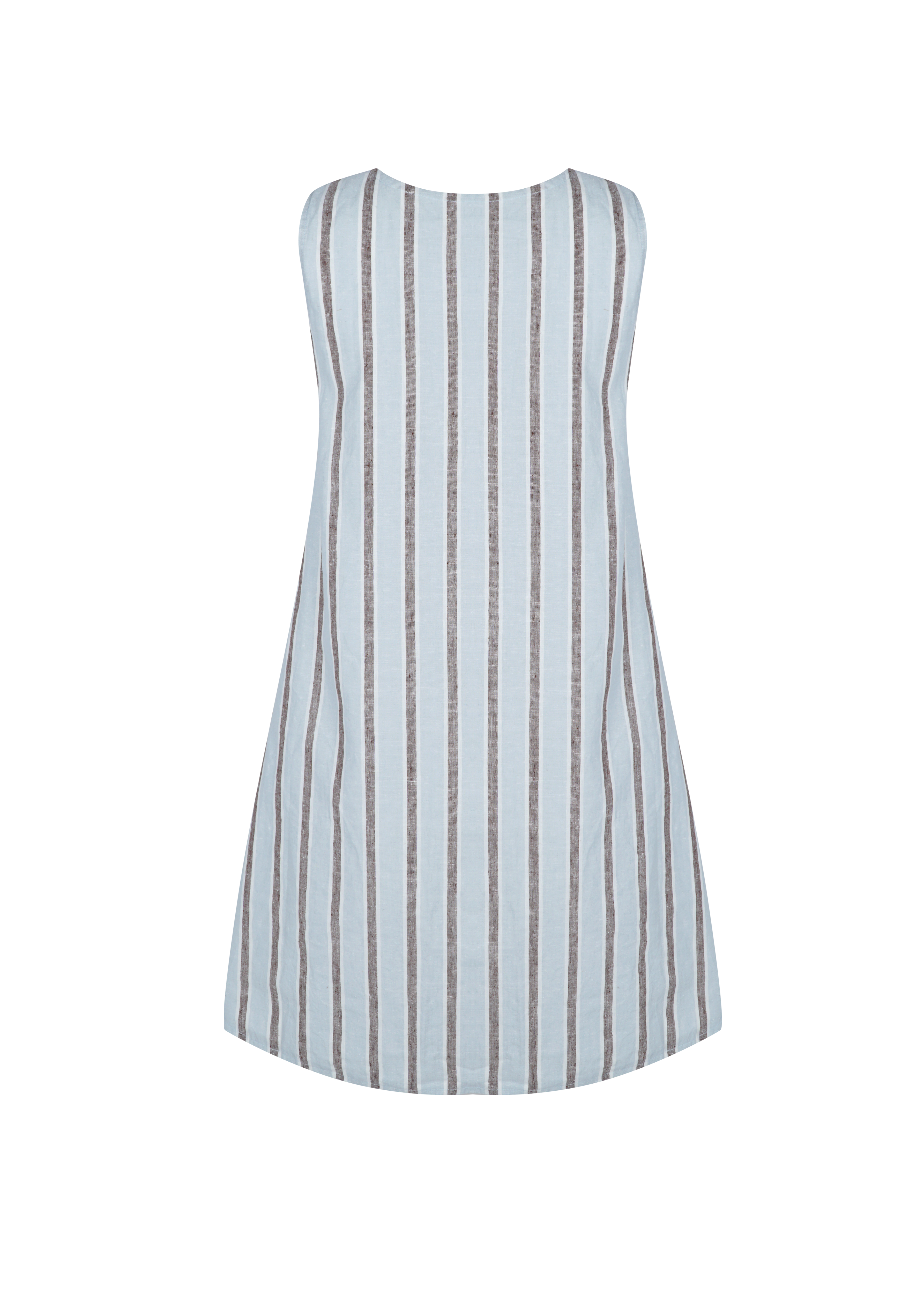 Couper x puka ice blue brown white stripe mini gili. Summer cover up dresses 2026
