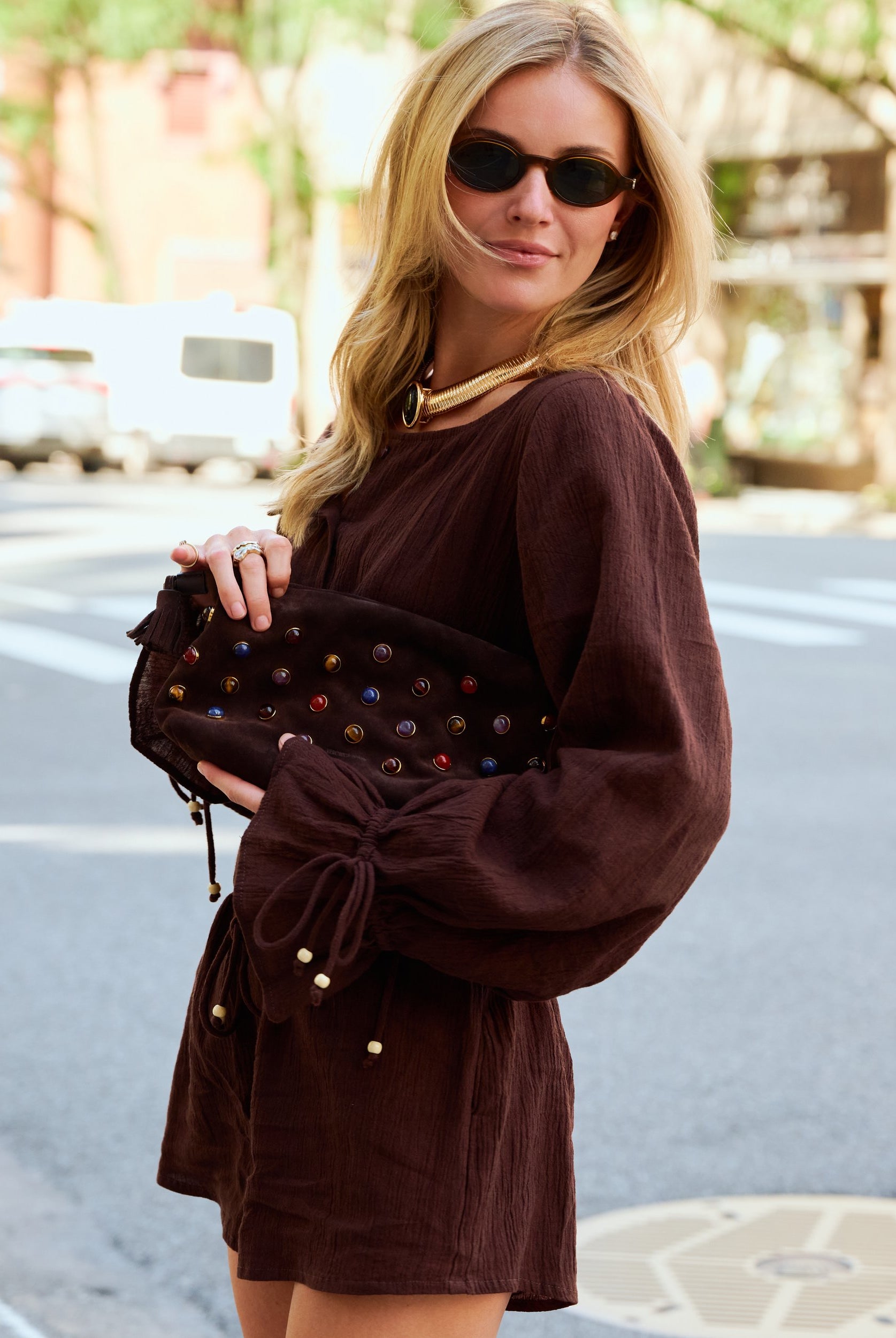 The Puka Colette Set in Espresso β Natalie Simkins pre-fall collection, NYC