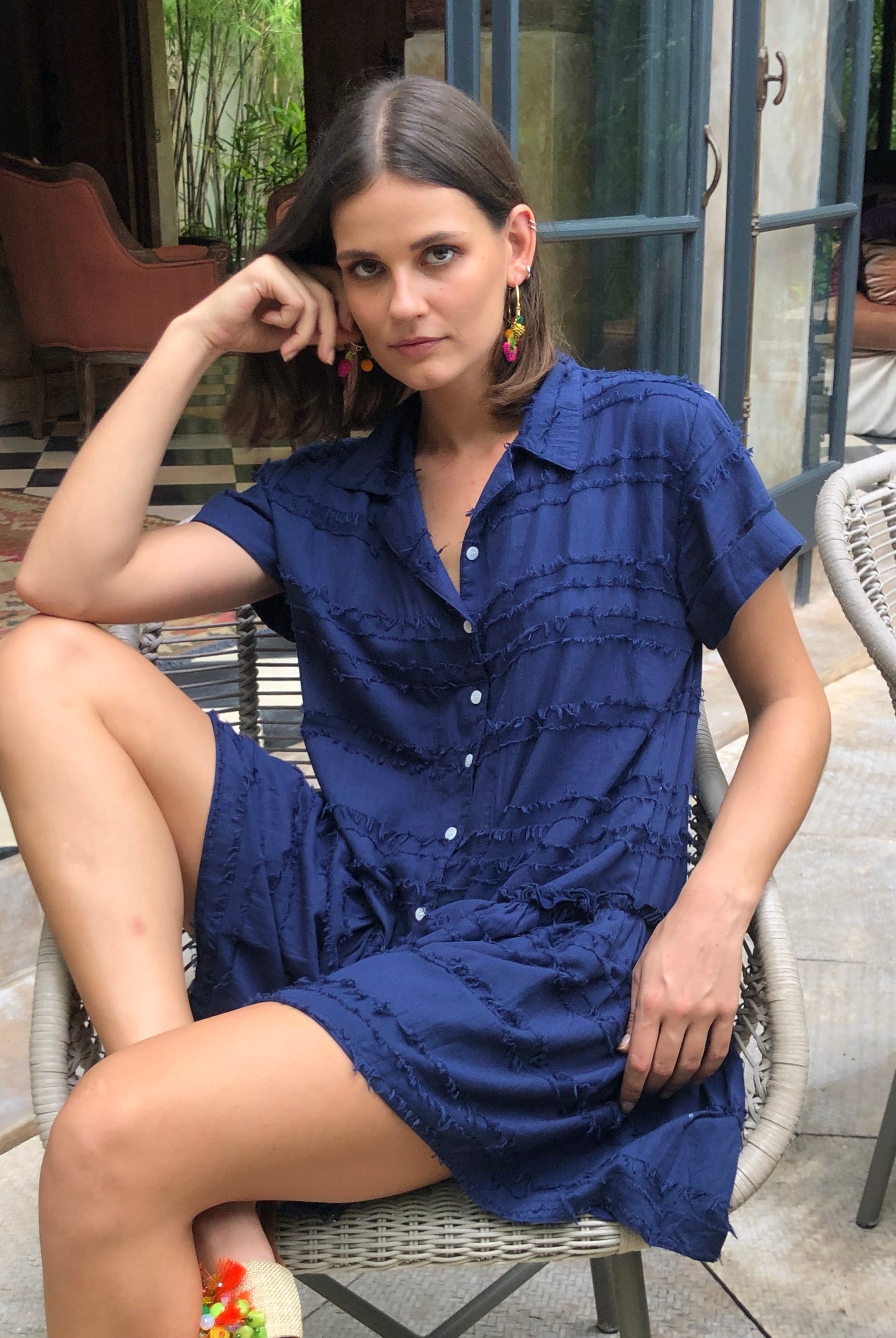 Oversized throw on easy dresses for Florida.