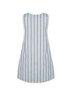 Couper x puka ice blue brown white stripe mini gili. Summer cover up dresses 2026