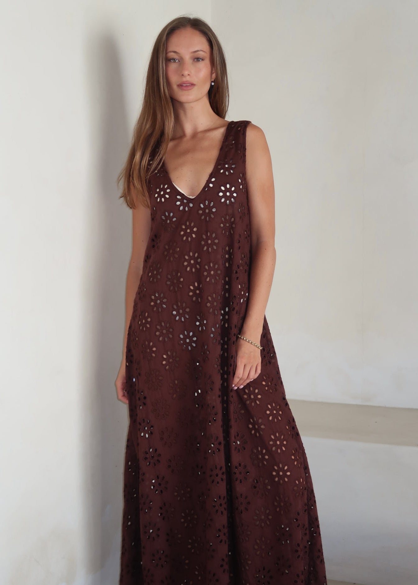 Couper x Puka gili exclusive dark brown cover up for the beach 