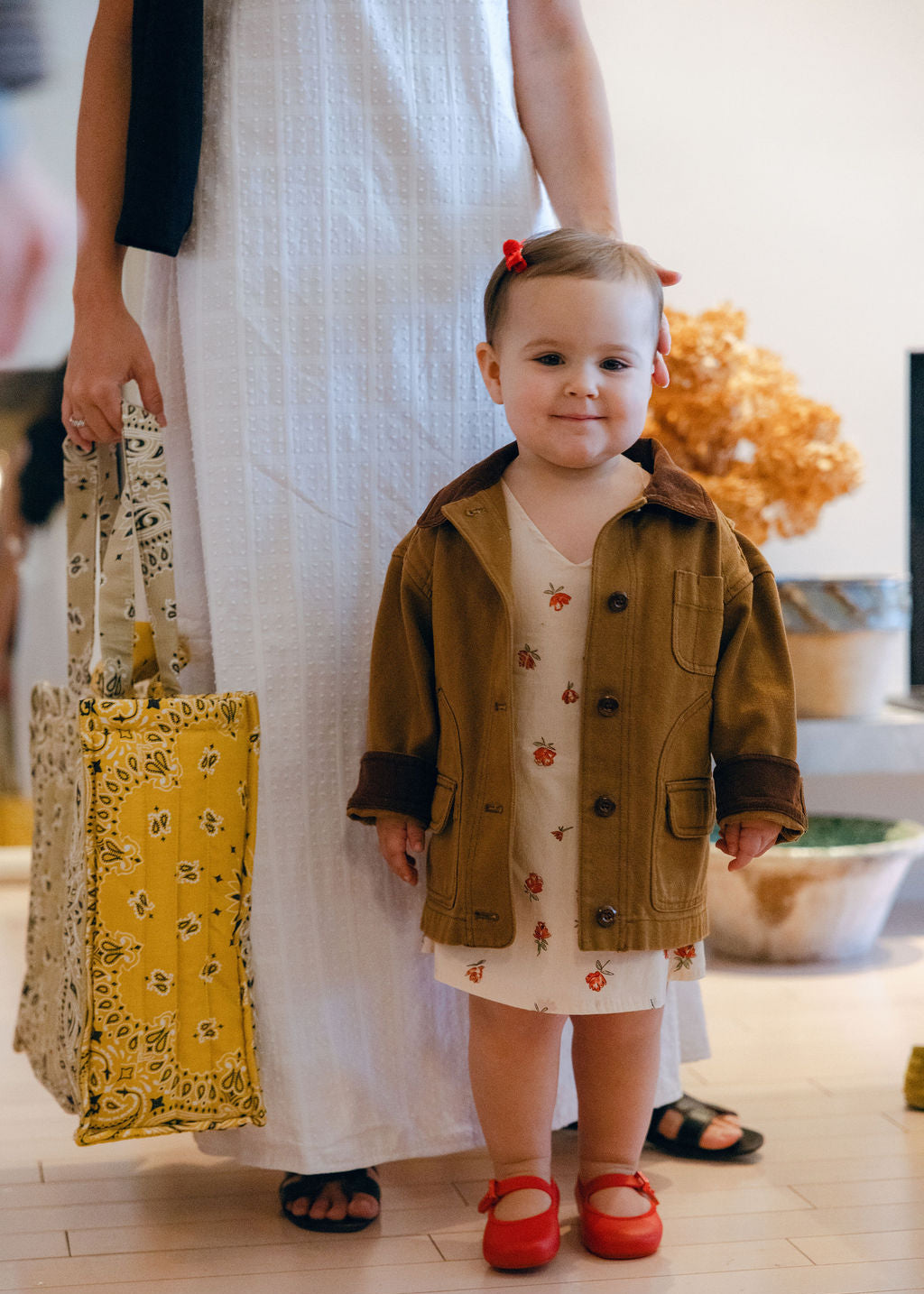 Little Gili Red Posey toddler girls spring summer floral kids dress, Easter Mommy and Me collection by Puka The Label