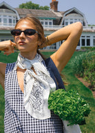 Black gingham mini Gili dress — effortless Cape Cod summer look in casual preppy reversible cotton by Puka The Label