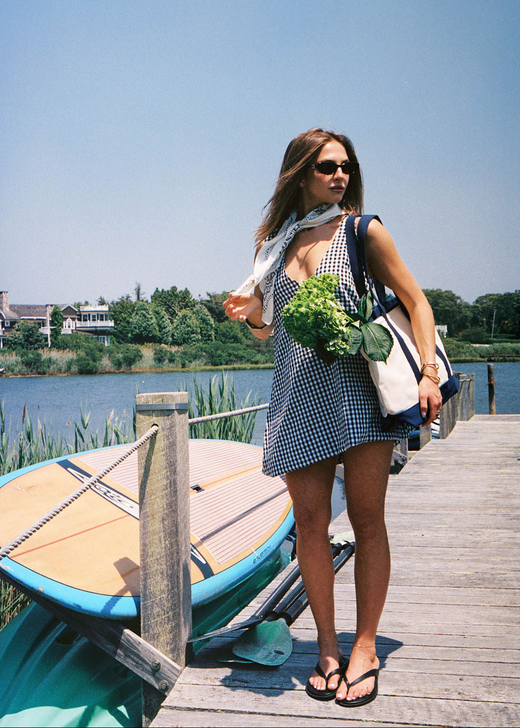 Black gingham mini Gili dress — feminine reversible style for girls night out and summer evenings by Puka The Label