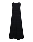 Chic textured black gili maxi ghost mannequin front — Puka The Label