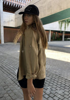 Puka The Label camel Ulu western button-up fringe blouse — styled as a fall outfit for ranch events, Round Top Texas & ski destinations