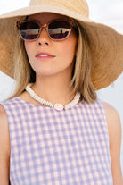 Charli Evans pink gingham maxi dress — old money aesthetic summer