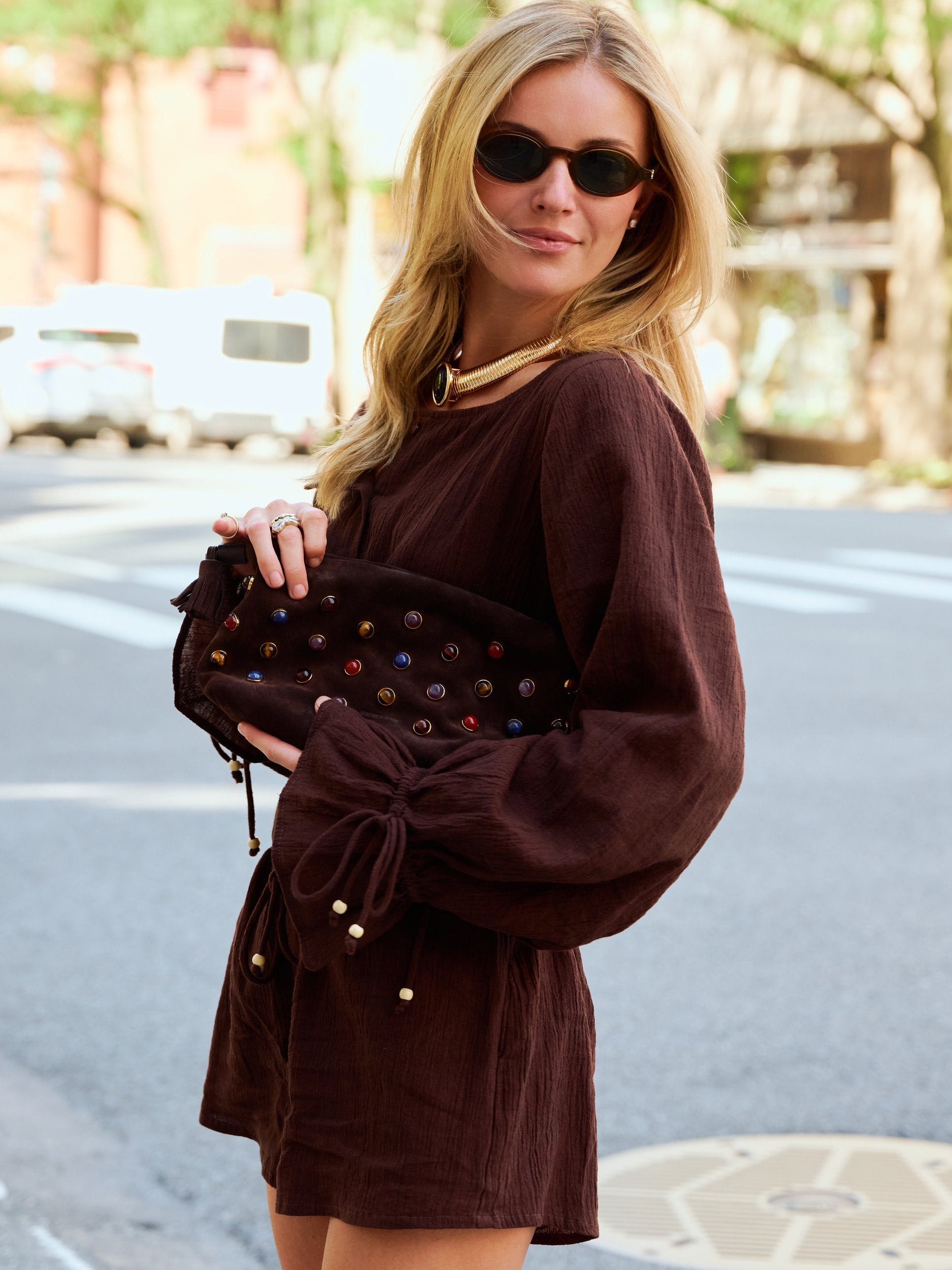The Puka Colette Set in Espresso — Natalie Simkins pre-fall collection, NYC