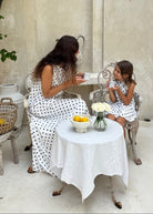 Matching Mommy & Me Spring outfit ideas, polkadot dresses for Easter and Mother's Day, mom and daughter matching looks