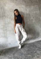 Lightweight natural linen women's beach pants for summer 2022, soft flowy pants, light weight linen pants, natural aesthetic, neutral beach aesthetic, coastal style, coastal vibes, coastal grandmother style, cool beach pants, sporty & rich aesthetic, beach vacation outfit ideas 2022