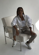 Lightweight natural linen women's beach pants for summer 2022, soft flowy pants, light weight linen pants, natural aesthetic, neutral beach aesthetic, coastal style, coastal vibes, coastal grandmother style, beach outfits, beach vacation style ideas 2022, nantucket style ideas for women, what to wear in nantucket, what to wear in the hamptons, beach linen sets for women, emerging designers in nyc, neutral beach outfits